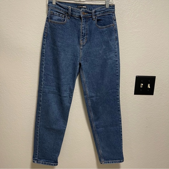 Fashion Nova ‘I got it from my momma’ Jeans Dark Denim Size 7 - Picture 7 of 7